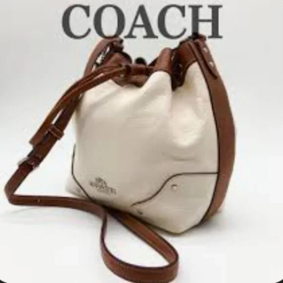 🧧 Coach Original Bucket Bag in Bicolor Leather - Picture 1 of 8